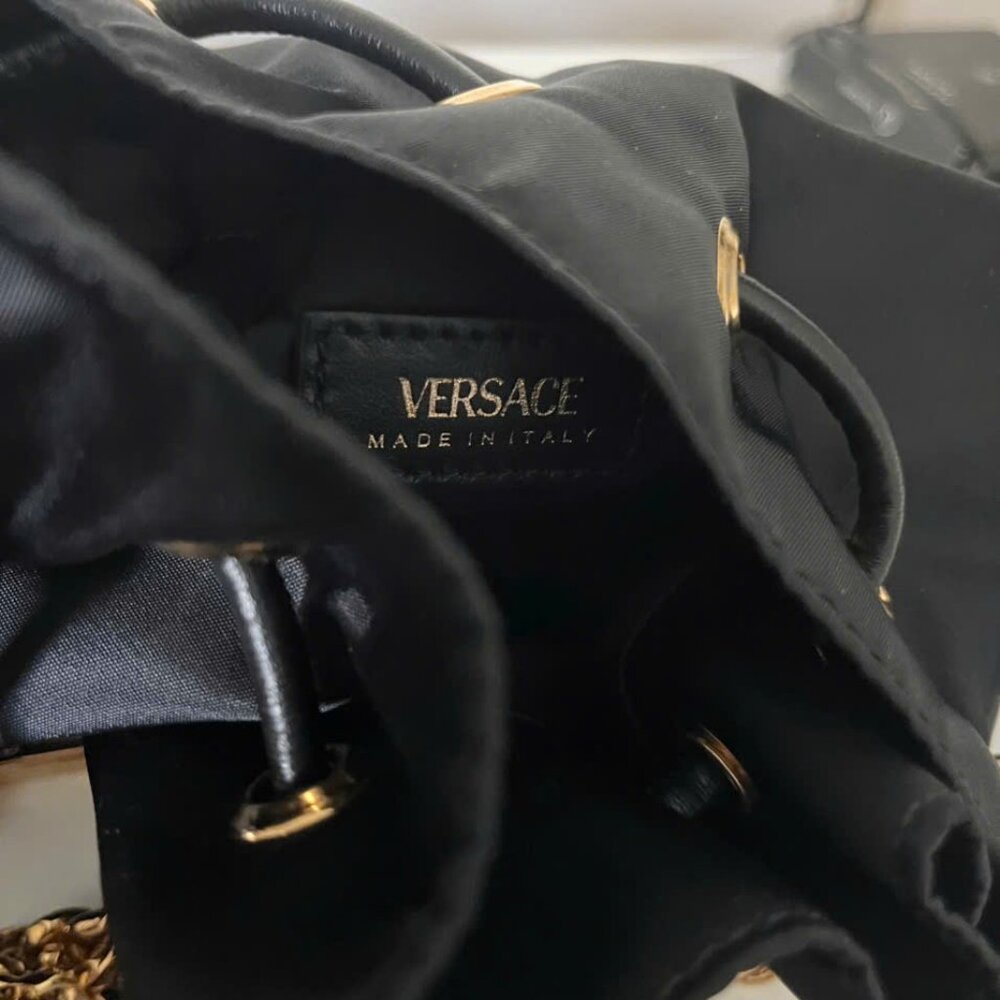 VERSACE Small Medusa Nylon Bucket Bag - Picture 12 of 13